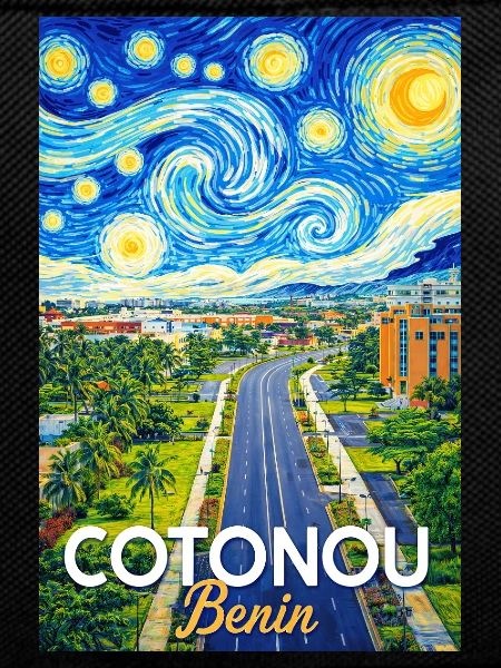 Cotonou Street Starry Sky