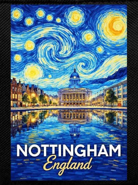 Nottingham England Night Star Panorama