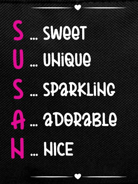 Susan Name Meaning Acrostic