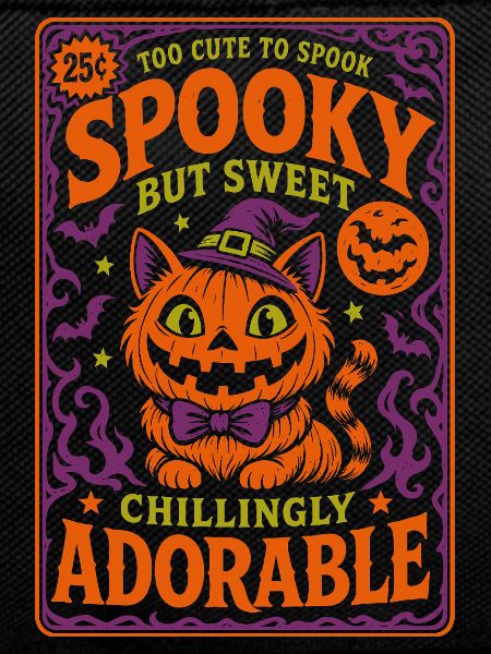 Spooky But Sweet Pumpkin Cat