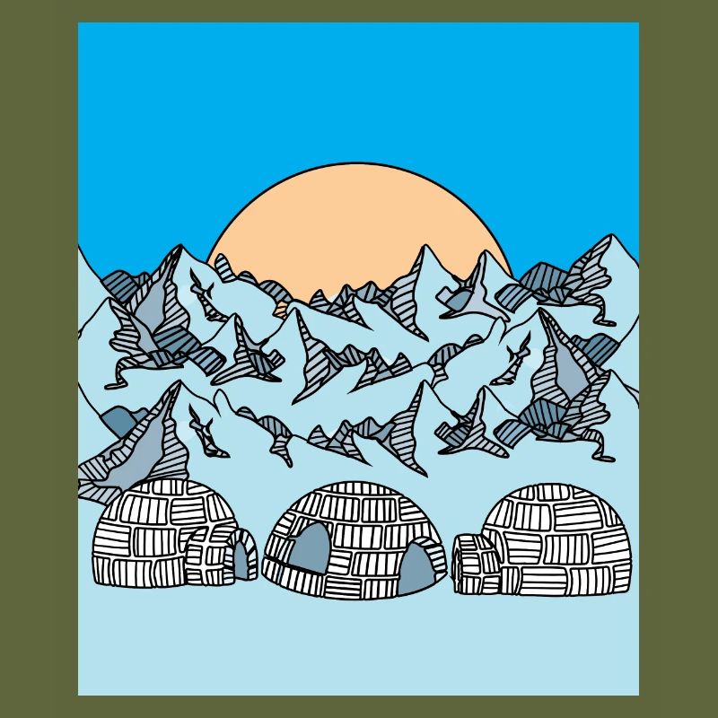 Iglu Schnee und Eislandschaft