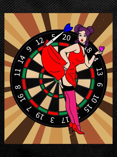 Dartboard Dart player with darts