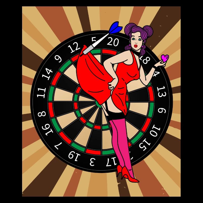 Dartboard Dart player with darts
