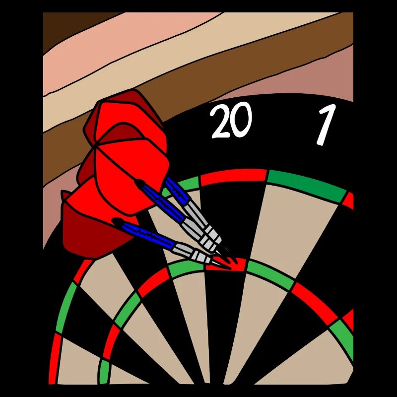 Dartboard Dart player with darts