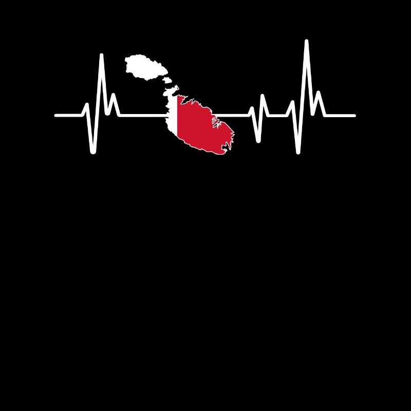 Heartbeat Design Drapeau maltais Malte