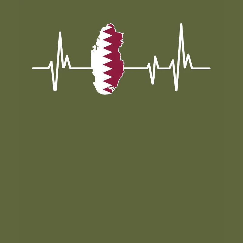 Heartbeat Design Drapeau qatari Qatar
