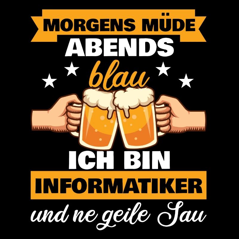 Morgens Müde Abends Blau Informatiker