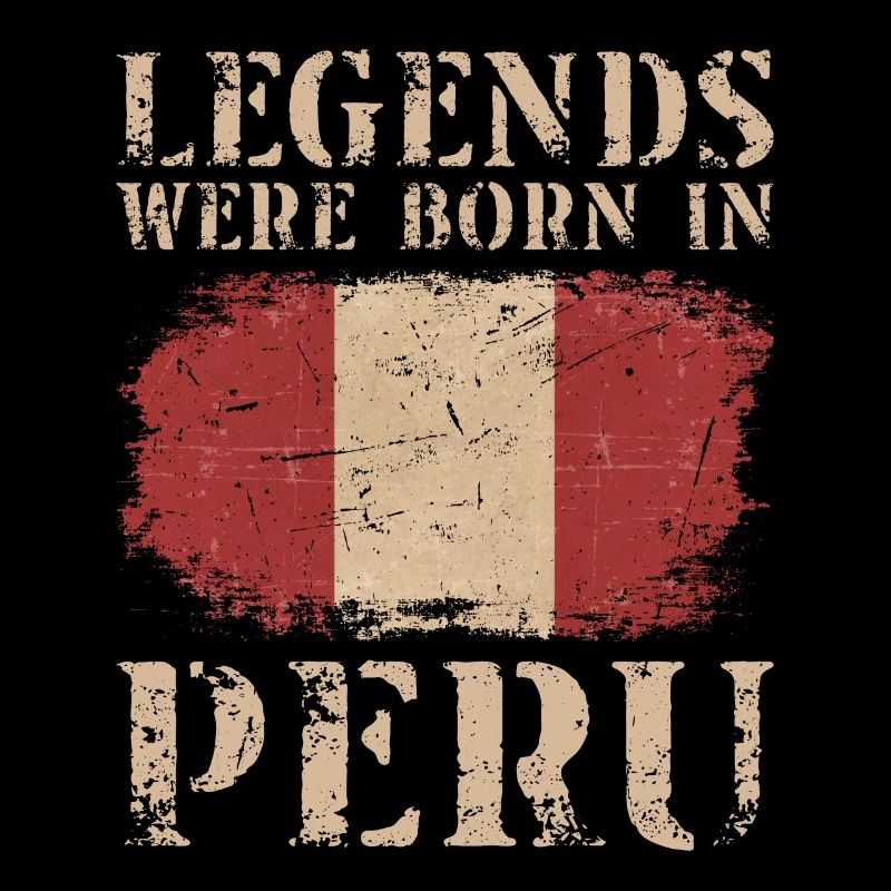 Vintage Design Drapeau Péruvien Pérou
