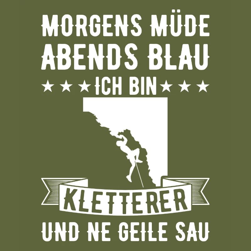 Morgens Müde Abends Blau Kletterer