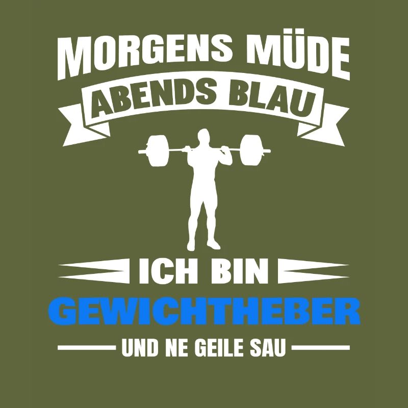 Morgens Müde Abends Blau Gewichtheber
