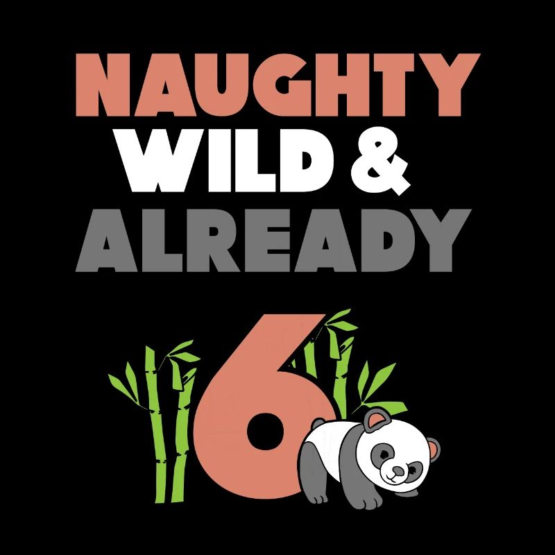 6 Jahre Geburtstag Junge Mädchen Panda