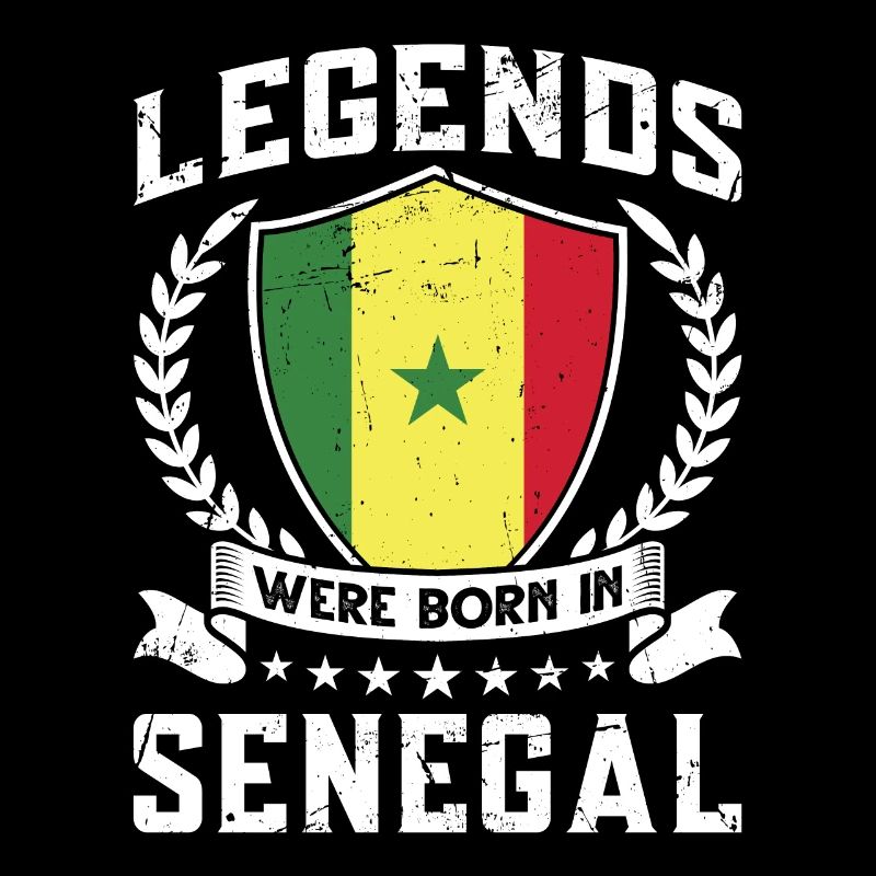 Vintage Design Drapeau Sénégal Sénégal