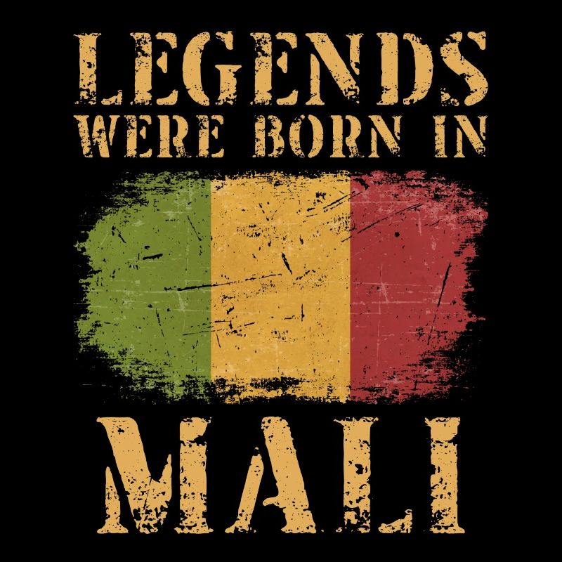 Vintage Design Drapeau Malien Mali