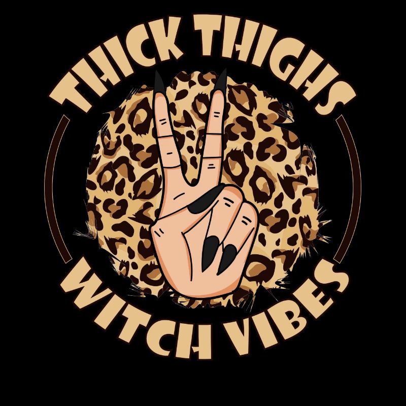 Thick Thighs, Witch Vibes Costume Long Nails