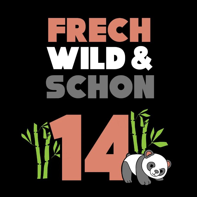 14 Jahre Geburtstag Junge Mädchen Panda