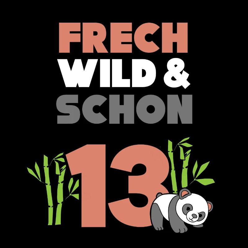 13 Jahre Geburtstag Junge Mädchen Panda