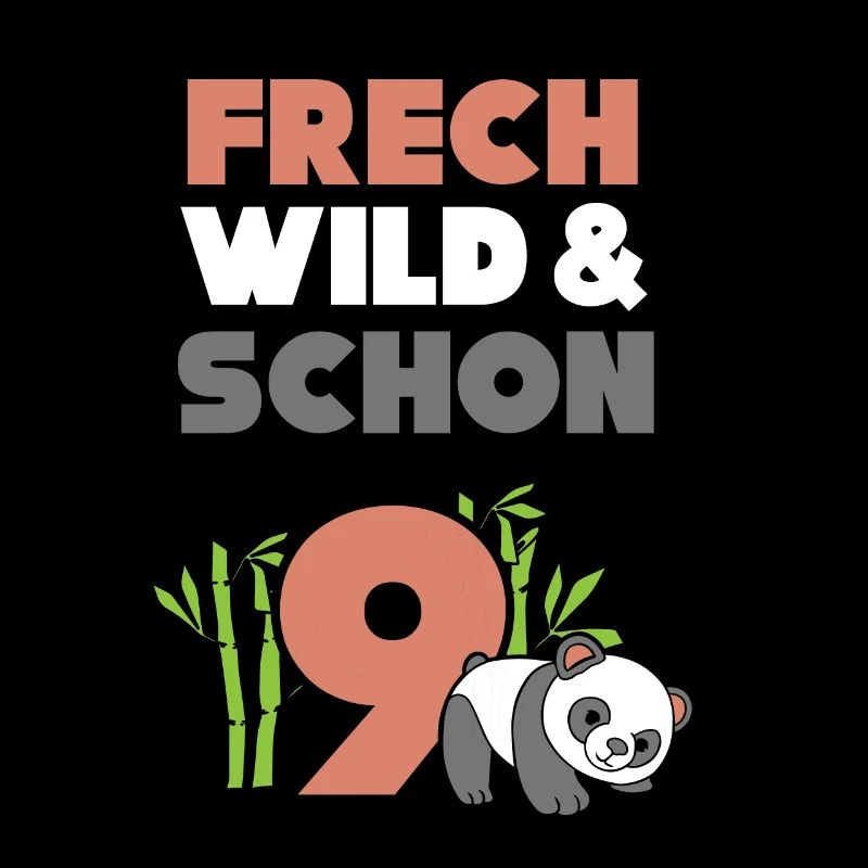 9 Jahre Geburtstag Junge Mädchen Panda