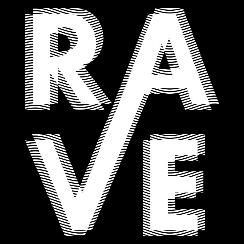 Rave Art design flou, pour raver EDM Techno House