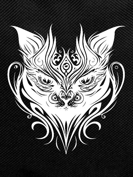 Tribal Tattoo Cat