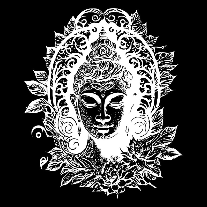 Portrait méditant de l’illumination de Bouddha