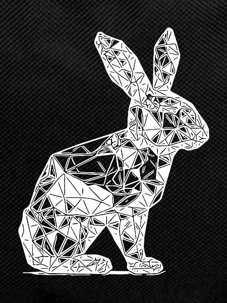 Geometric Lines Rabbit Rabbit Head