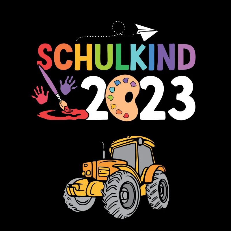 Traktor Schulanfang Schulkind 2023