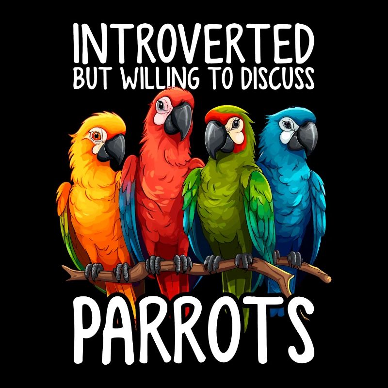 Antisocial Drôle Perroquets Oiseau Perroquet Introverti