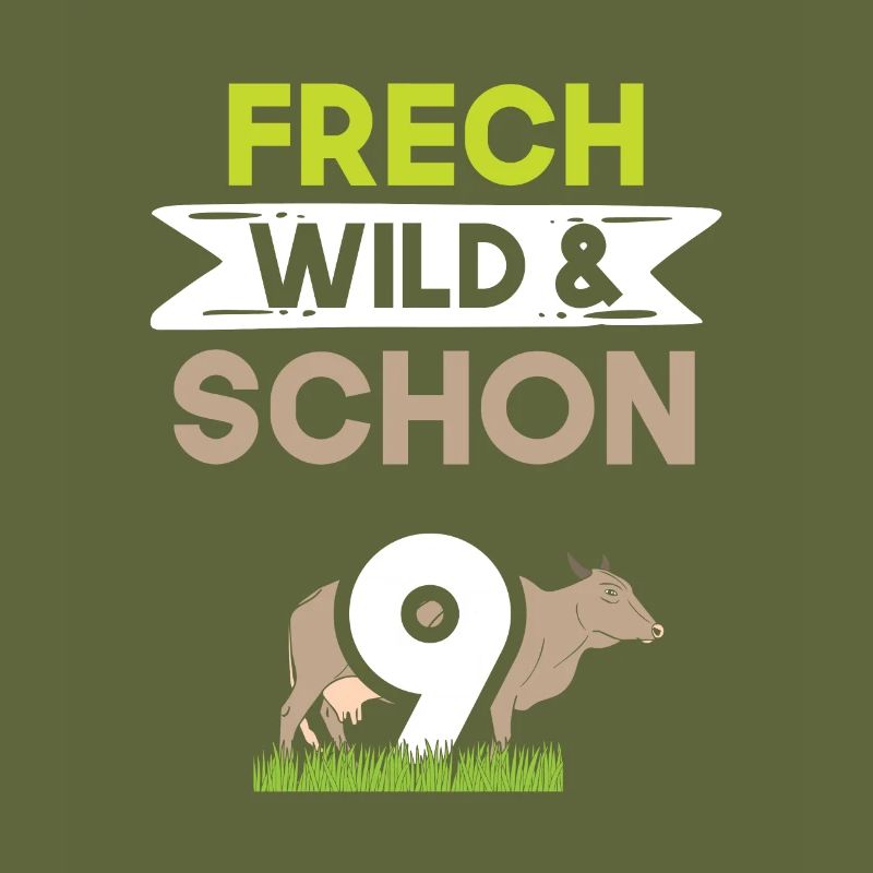 9 Jahre Geburtstag Junge Mädchen Kuh