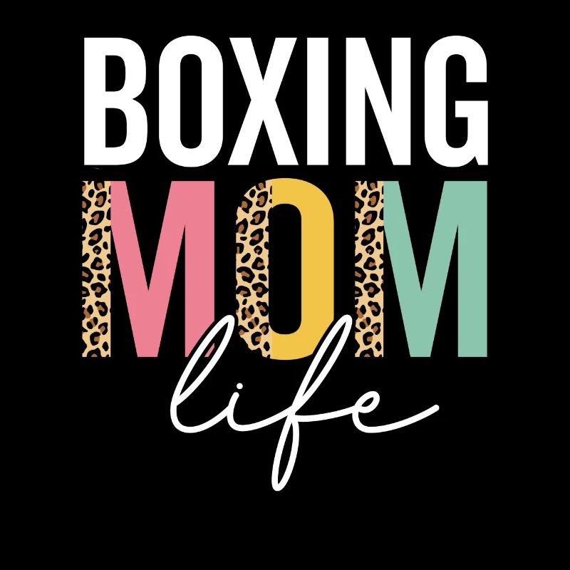 Boxe Maman Vie Léopard Guépard Drôle Boxe Maman