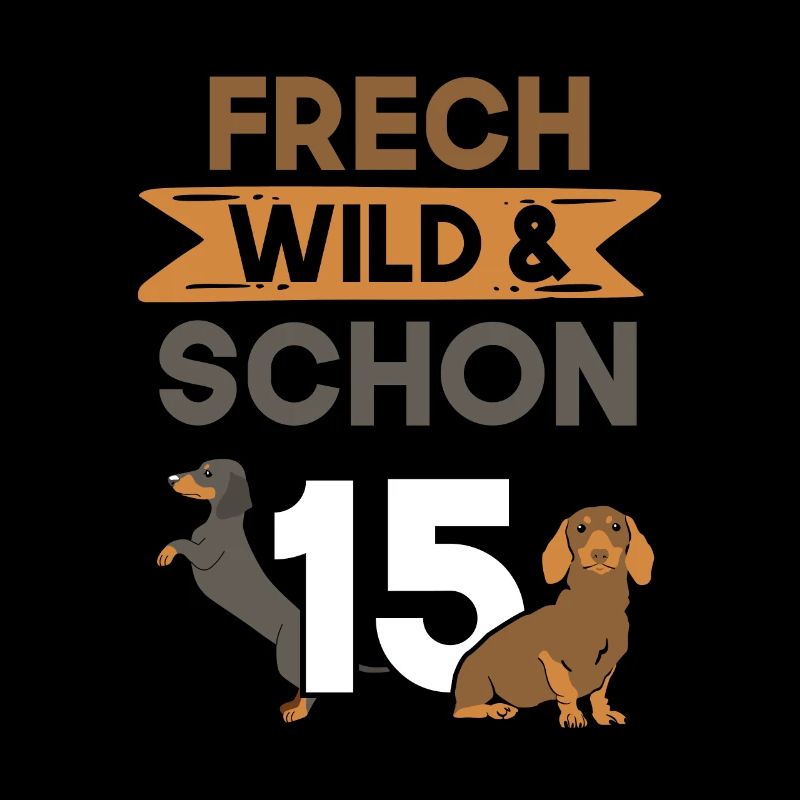 15 Jahre Geburtstag Junge Mädchen Dackel