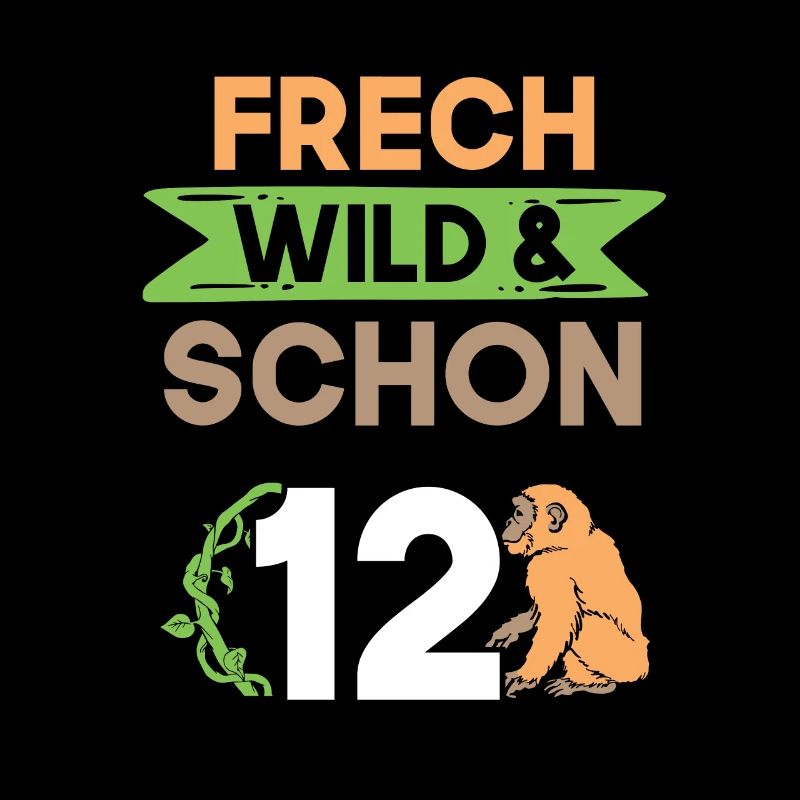 12 Jahre Geburtstag Junge Mädchen Affe