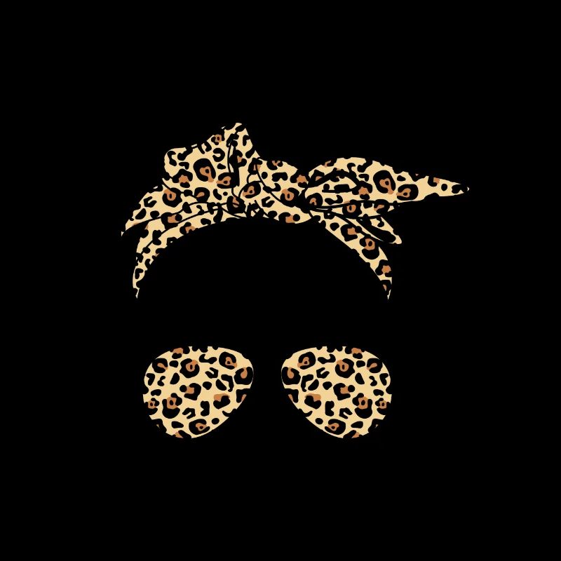 Reading Squad Messy Bun Leopard Bandana Alphabetisierung