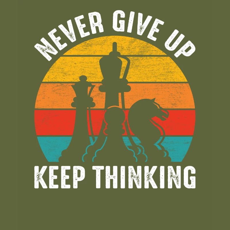 Schach inspirierend Keep Thinking for Men Chess