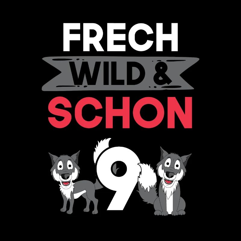 9 Jahre Geburtstag Junge Mädchen Wolf