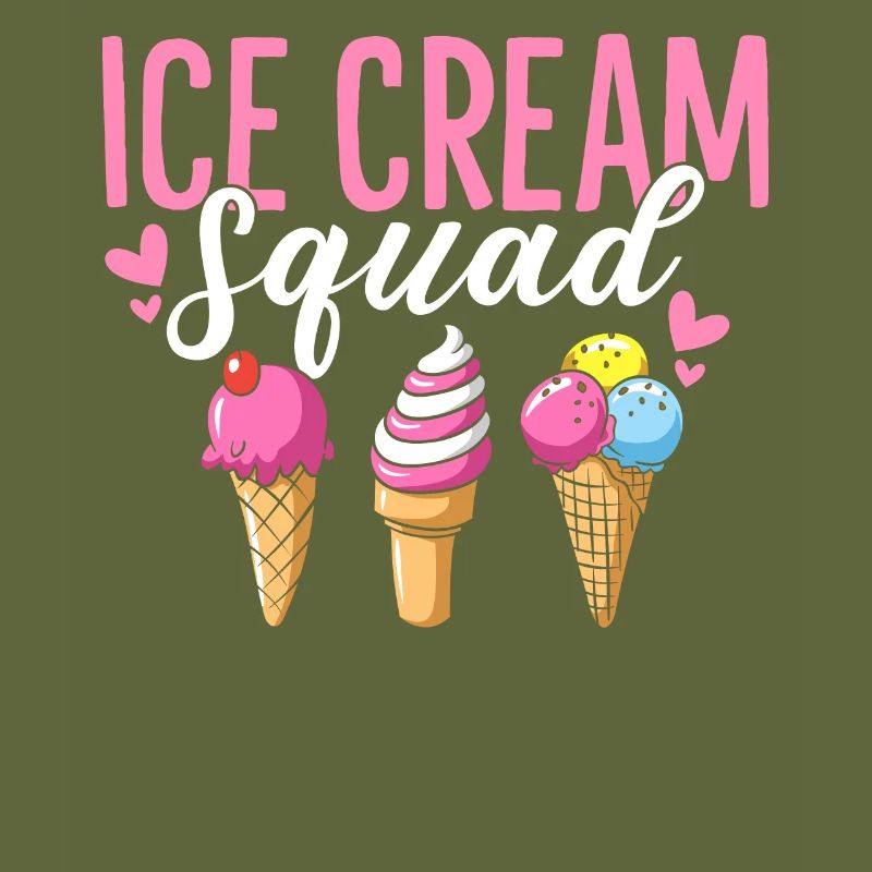 Ice Cream Squad Collations d’été Crème glacée drôle