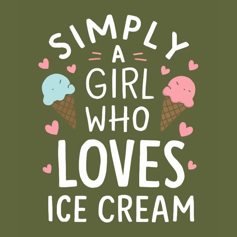 Simplement une fille qui aime la crème glacée Crème glacée drôle