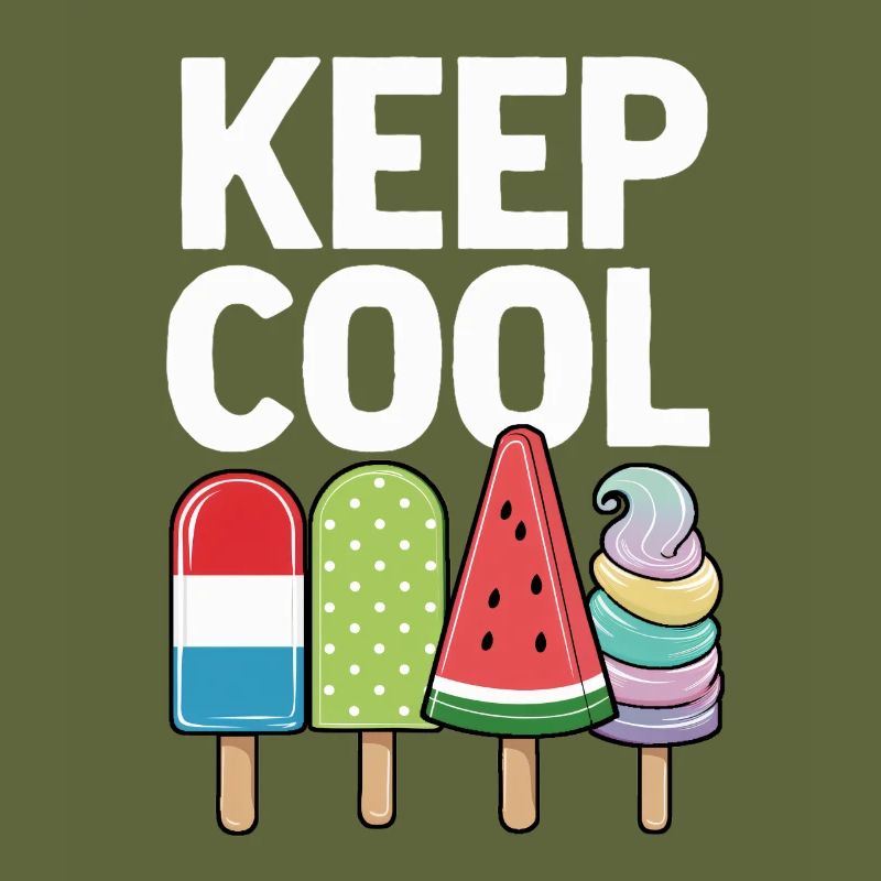 Keep Cool Popsicle Summer Dessert Funny Ice Cream