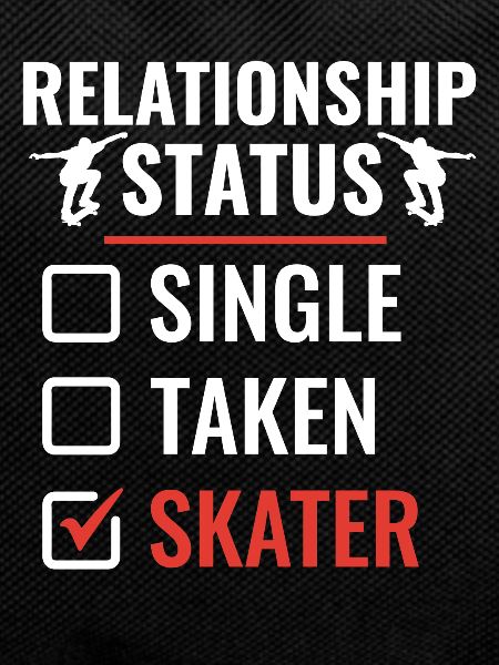 Relationship Status Skater Longboarding Funny