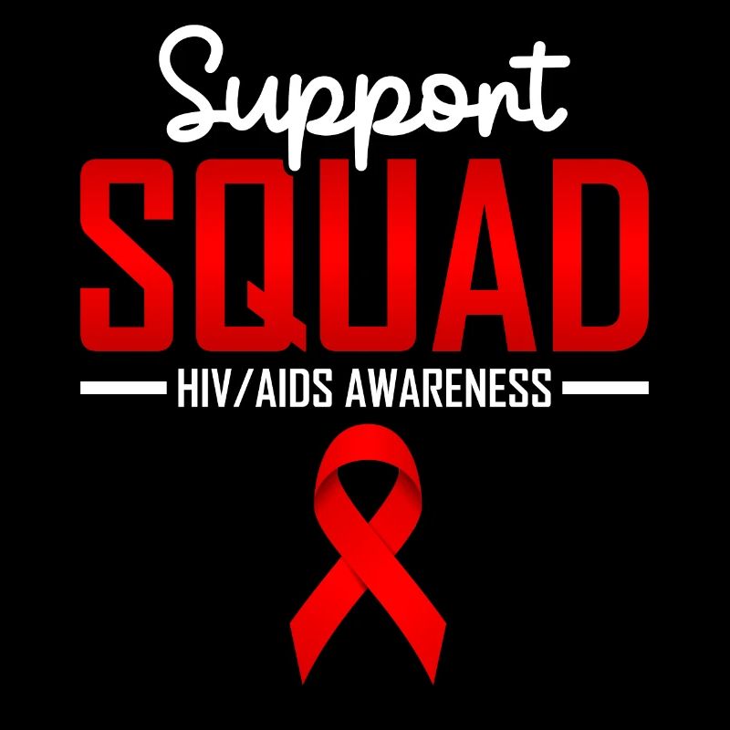 Support Squad HIV Aufklärung über Aids Red Ribbon HIV