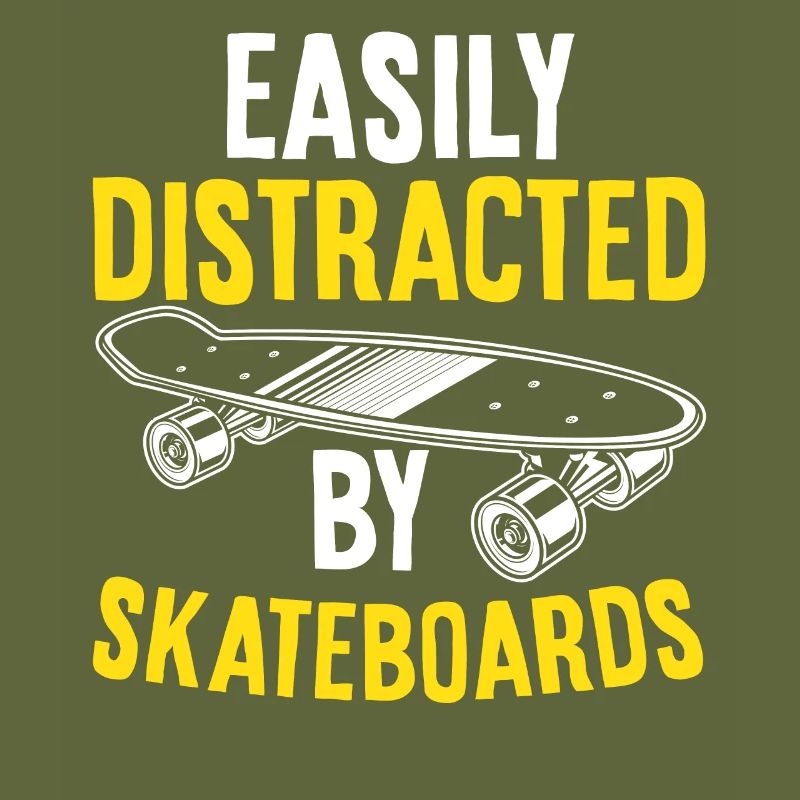 Easily Distracted By Skateboards Longboard Skate