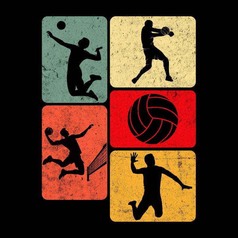 Retrò Pallavolo Smash Bump Set Spike Pallavolo