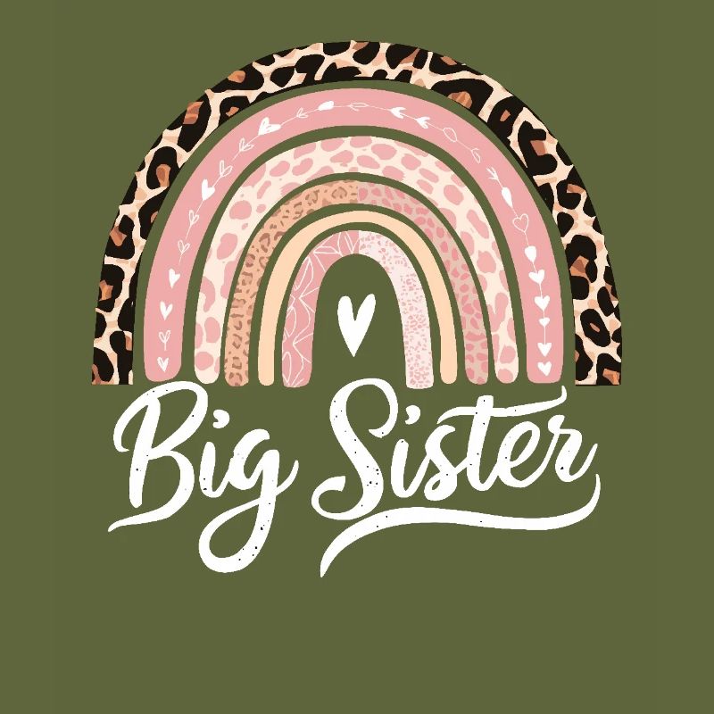 Große Schwester Boho Regenbogen Lustige Schwester Älter