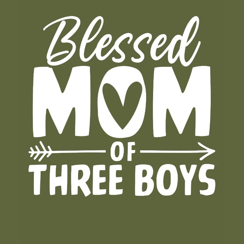 Mutter von Drei Jungs Lustiger Junge Mutter Muttertag