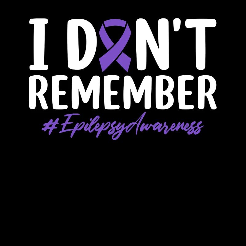 I Dont Remember Funny Purple Ribbon Epilepsy