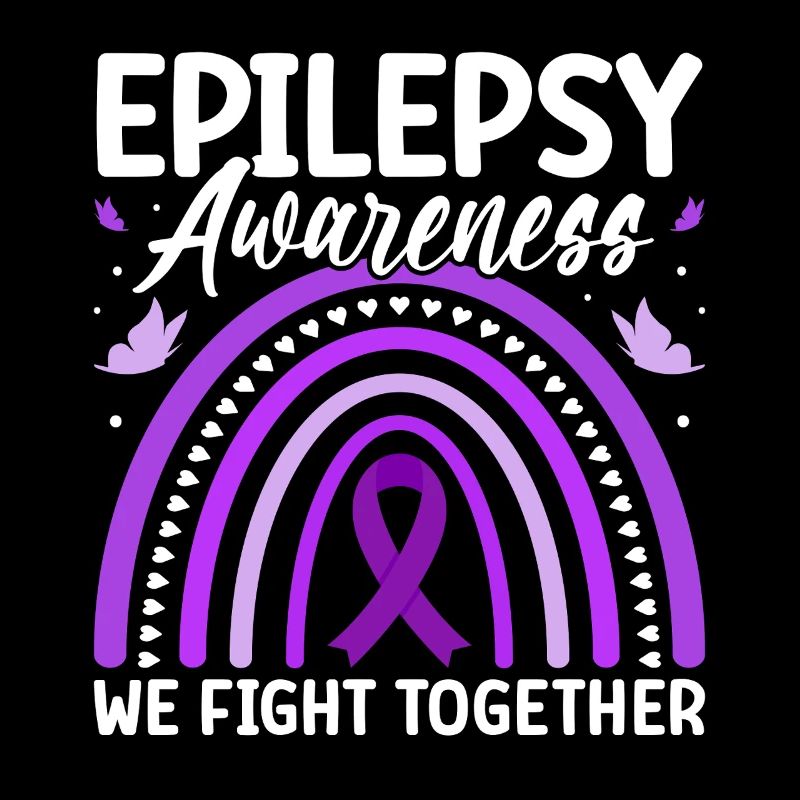 Wir kämpfen gemeinsam Lila Epilepsie des Nervensystems