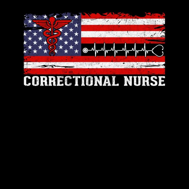 Infirmière correctionnelle États-Unis Drapeau Soins infirmiers en prison