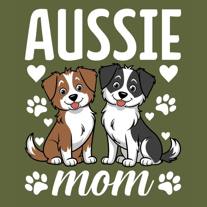 Aussie Mama Australian Shepherd Lustiger Aussie Hund