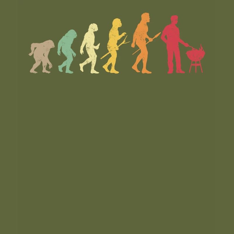 Evolution des BBQ-Grillens Retro-Fleischräucherns