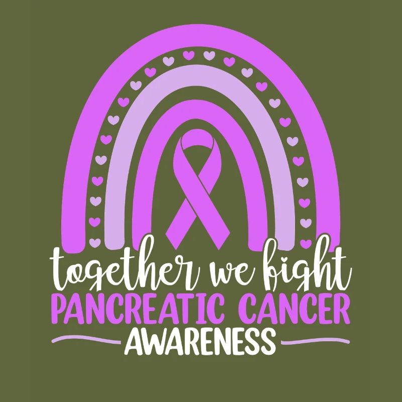 Gemeinsam bekämpfen wir den Krebs Lila Boho Regenbogen