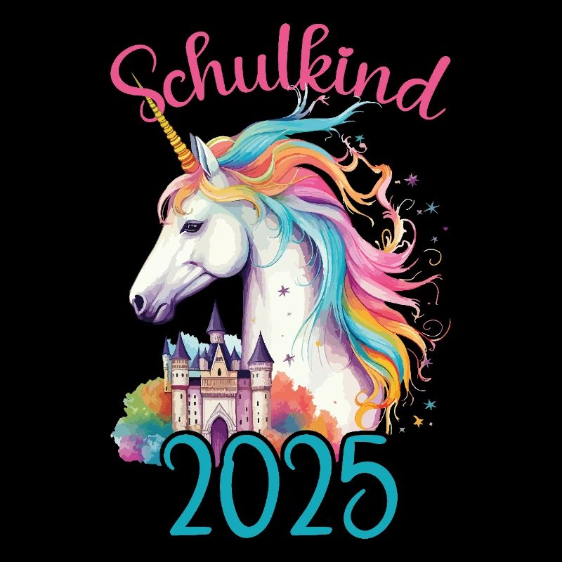 Schulkind 2025 Einhorn Einschulung Schule Schüler